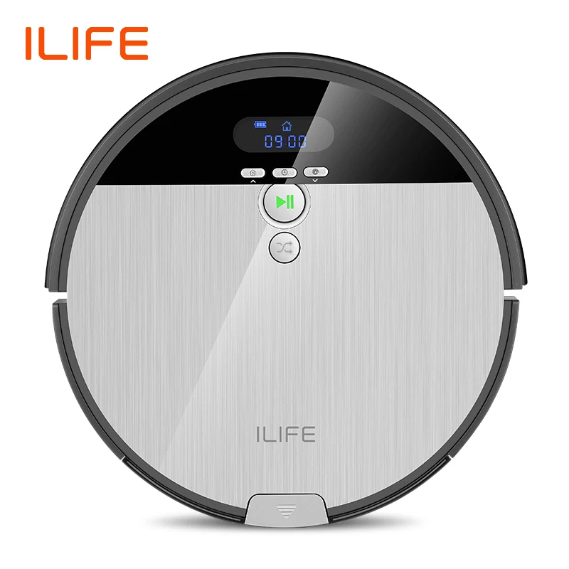 ILIFE V8s Robot Vacuum Cleaner Sweep&Wet Mop Navigation Planned Cleaning 0.75L Dustbin Adjustable Water Tank Schedule Household