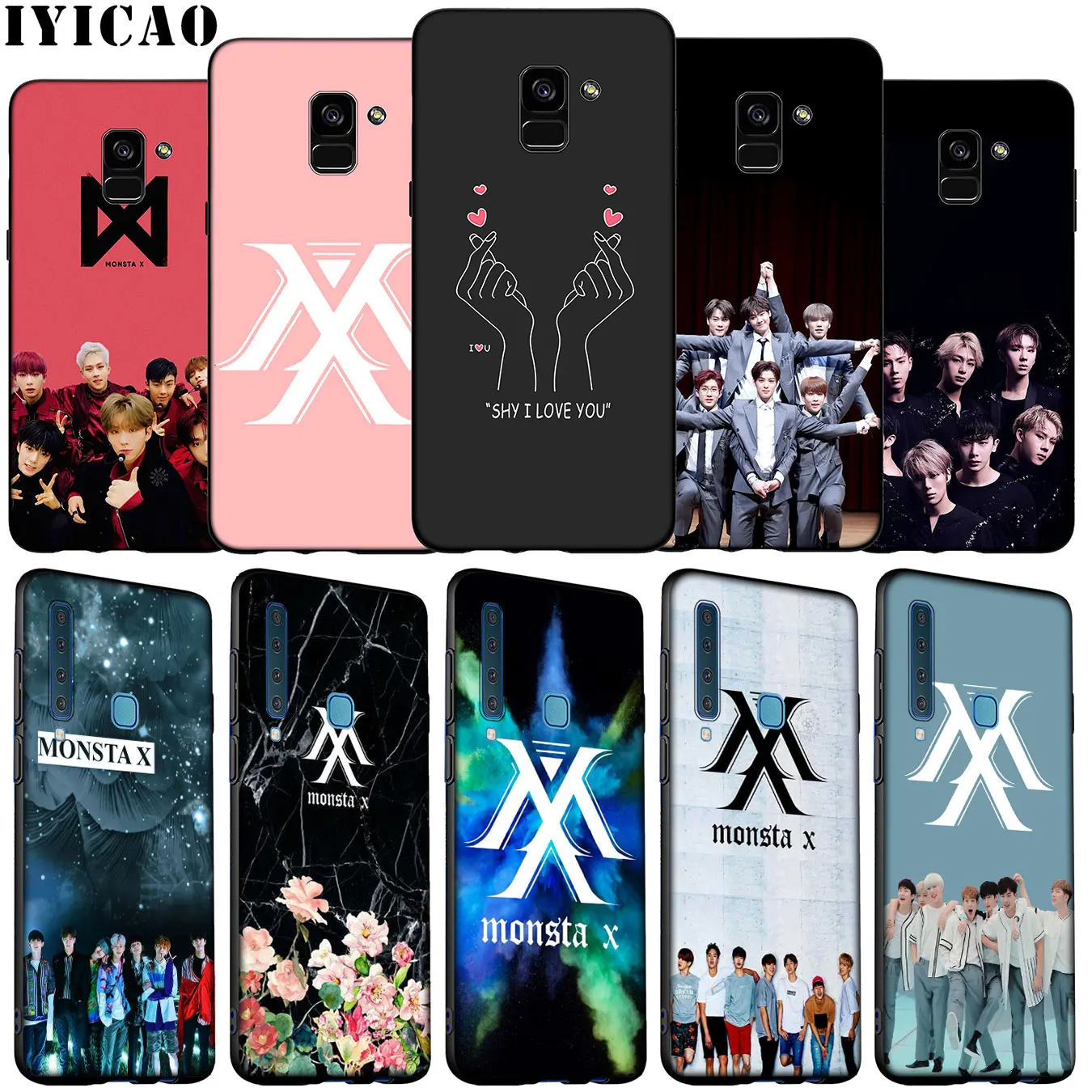 Мягкий чехол для телефона MONSTAX Monsta X kpop Samsung Galaxy A51 A71 A81 A91 A41 A21 A11 A01 A2 Core J8 J7 J6 J4 Plus Prime