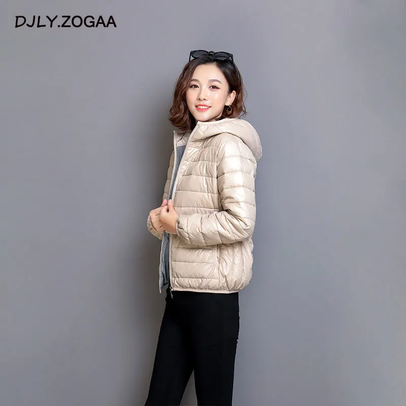 Goedkoop ZOGAA 2019 Winter Nieuwe vrouwen Katoen Gewatteerde Warme Jas Student Dunne Gedeelte Down Katoen Hooded Korte Jas Vrouwen winter jas