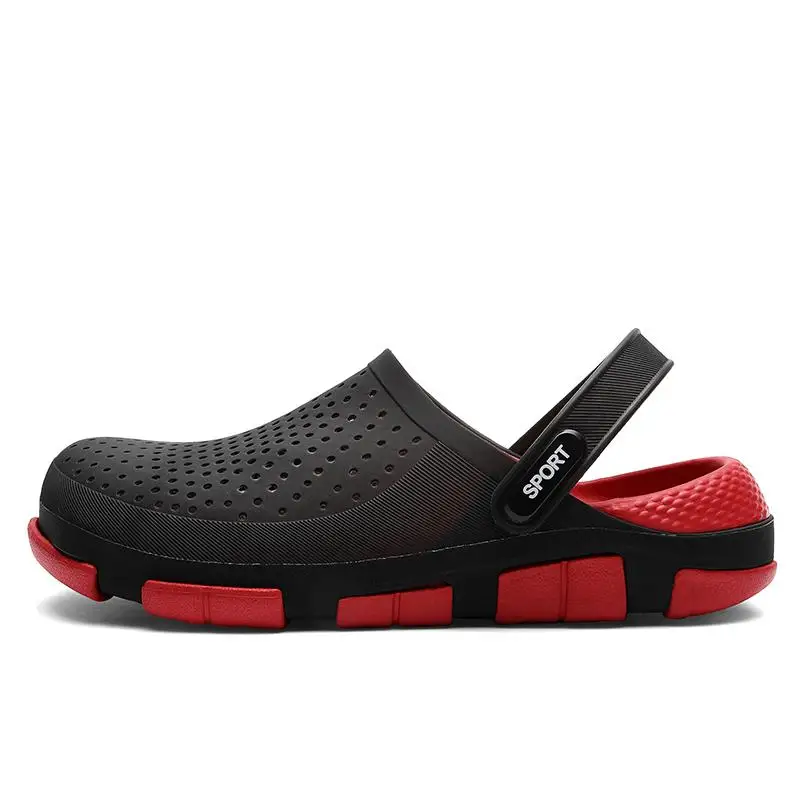 Original New Garden Flip Flops Water Shoes Men Quick Drying Summer Beach Aqua Slipper Outdoor Swimming Sandals Gardening Shoes - Цвет: Красный