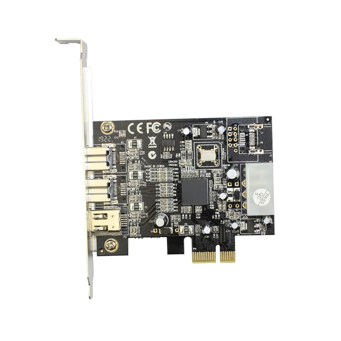 PCIE Combo 3 порта 2x 1394B 9Pin+ 1x 1394A 6Pin PCI-Express адаптер контроллера расширения IEEE 1394 B+ A для FireWire 800