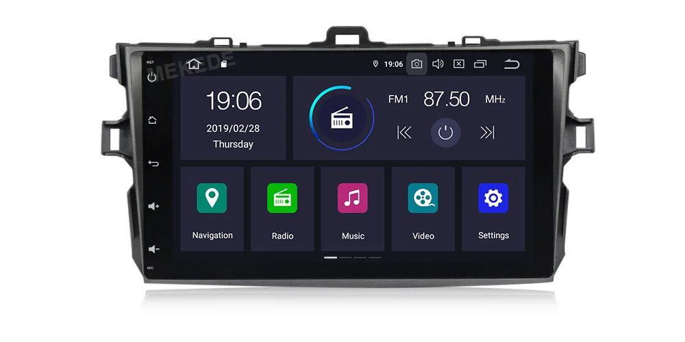 MEKEDE Android 9,0 4+ 64G ips DSP Автомобильный мультимедийный dvd-плеер для Toyota corolla 2007 2008 2009 2010 2011 Автомобильный DVD Радио gps стерео