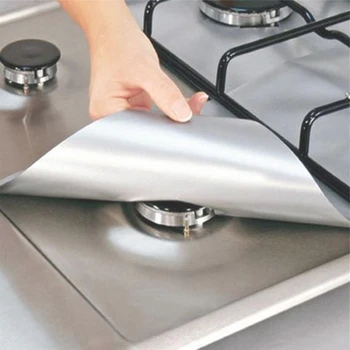 

4pcs Reusable Gas Cover Stove Burner Mat Temperature Anti-pollution Anti-oil Pad Liner Cleaning Kitchen Tools Kichen Accessories