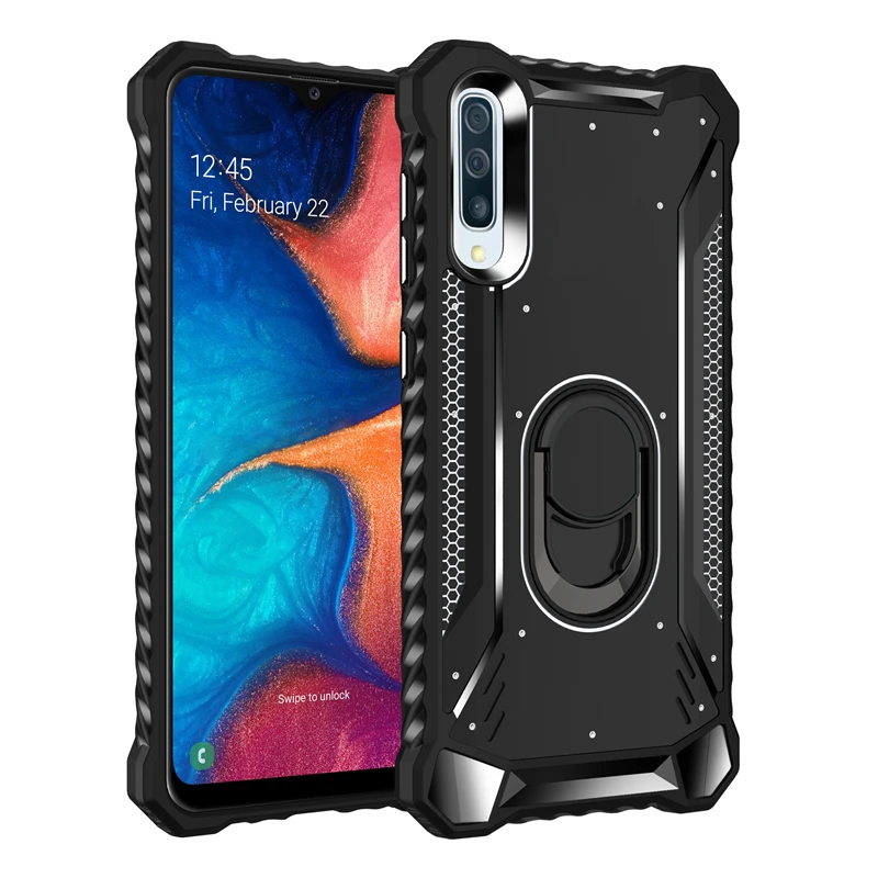 Shockproof Armor Case For Samsung Galaxy A50 Phone Sport Outdoor Car Stand Holder Bracket Ring Back Covers On |
