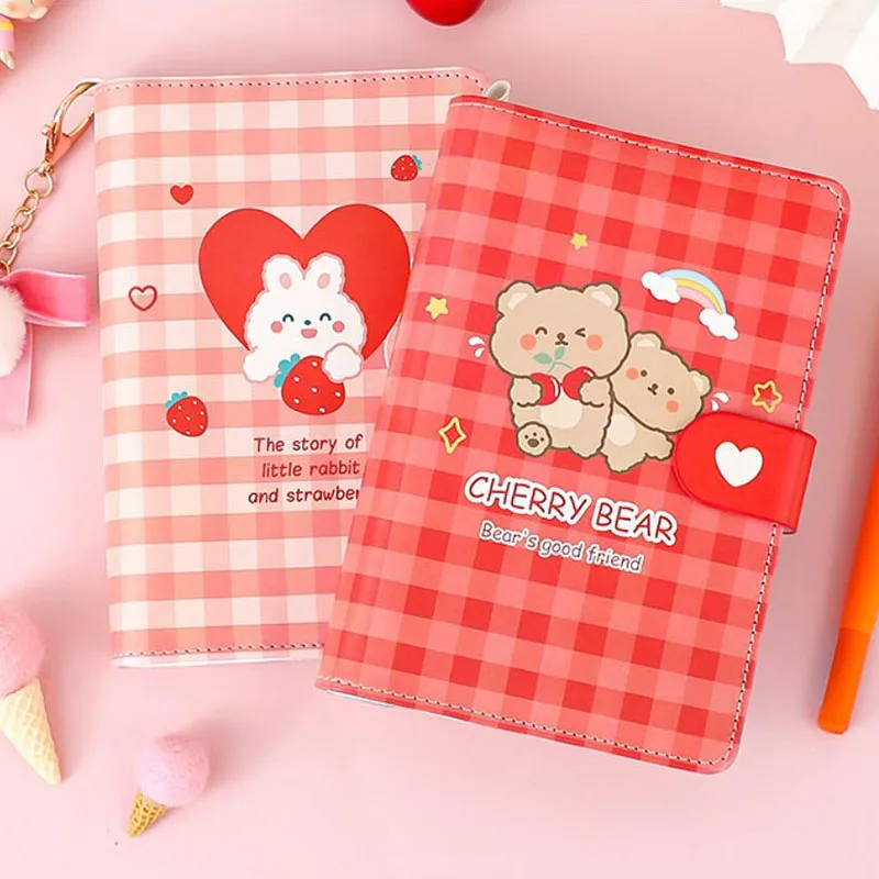 4-pcs-lot-kawaii-bear-magnetic-snap-notebook-loose-leaf-notepad-pu-cover-diary-school-suppliesjournal-accessories-gift