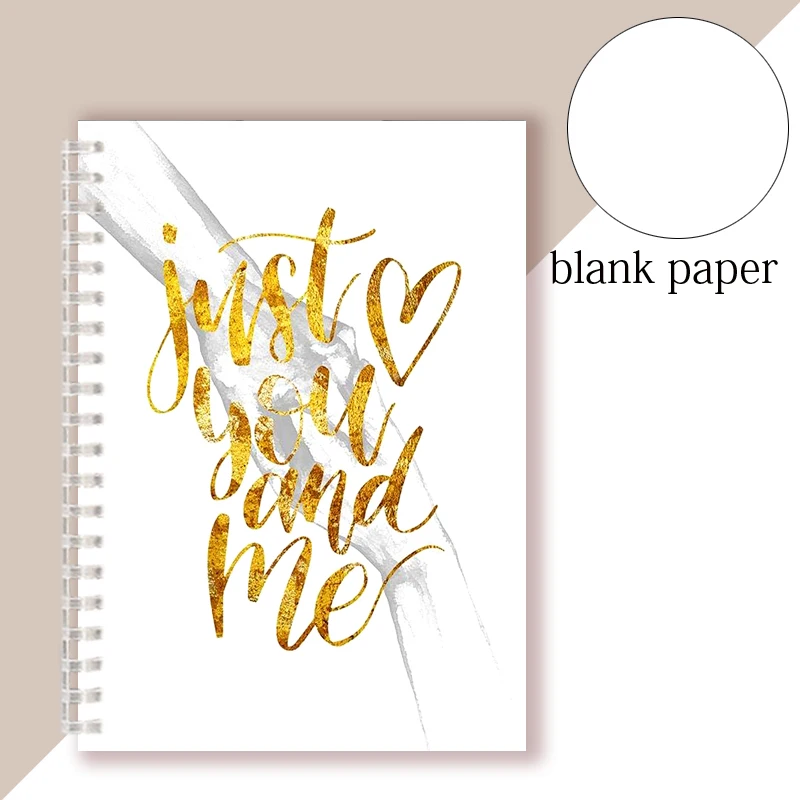 Nordic Modern Abstract Black and White Style Sweet Love Spiral Notebook Note Book Poster Minimalist Print LOVE Quotes Painting