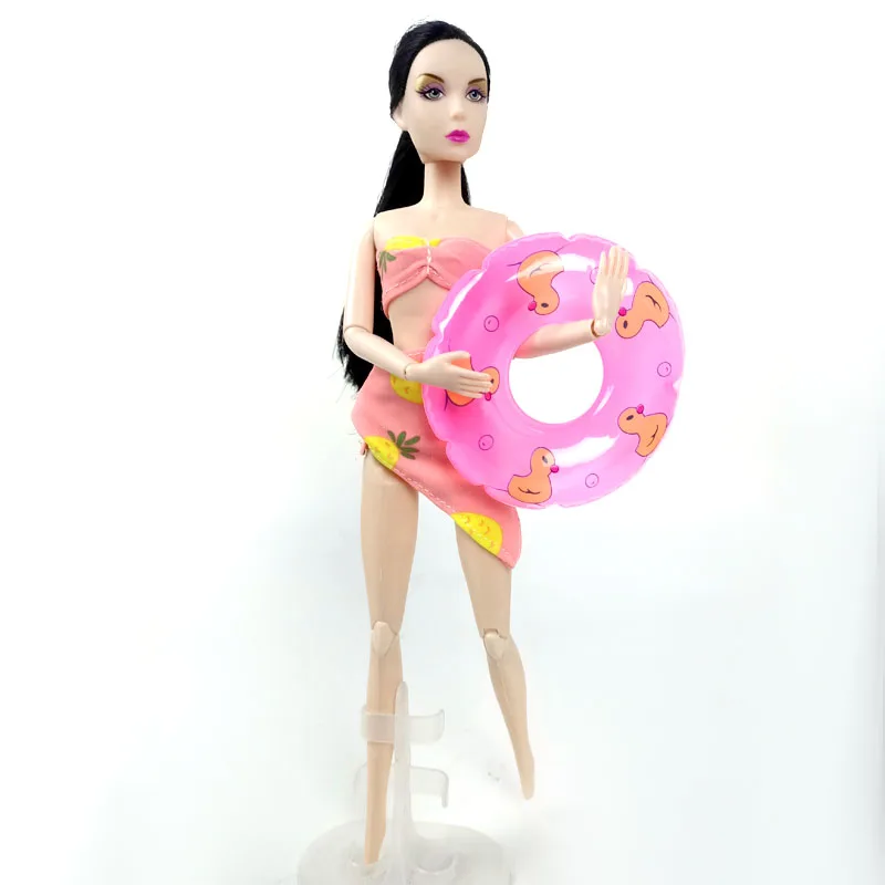 Красочное бикини для куклы Барби, одежда для купания и спасательный круг, купальник для куклы Барби, аксессуары для кукол 1/6, детская игрушка - Цвет: 11