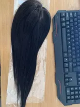 BYMC-Clip de pelo humano para mujer, tupé de 5x8, con Mono base de PU, Color Natural, extensión de volumen 130%