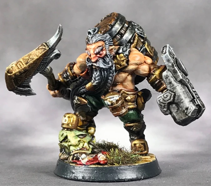 38mm 56mm Resin Model Kits Dwarves Dwarf Warrior Figure Unpainted No Color RW-012