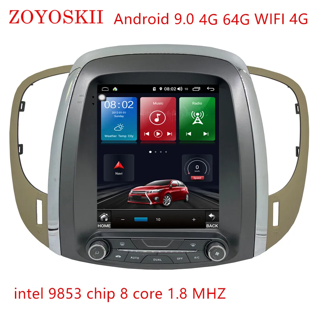 Автомобильный Android 9 0 10 мультимедийный радиоприемник bluetooth gps для buick lacrosse GM Alpheon 2009