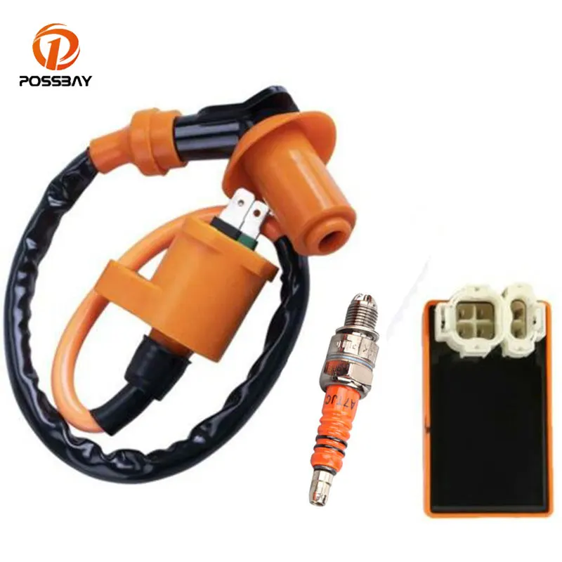 High-Performance Ignition Coil For GY6 50cc-150cc Engines - Dirt Bike, Scooter, Moped (Orange)