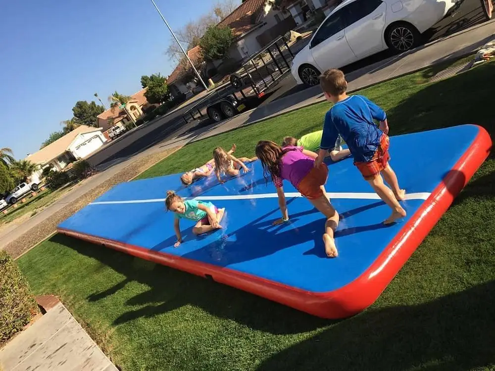 Надувной гимнастический матрас для акробатики воздушный с электрическим