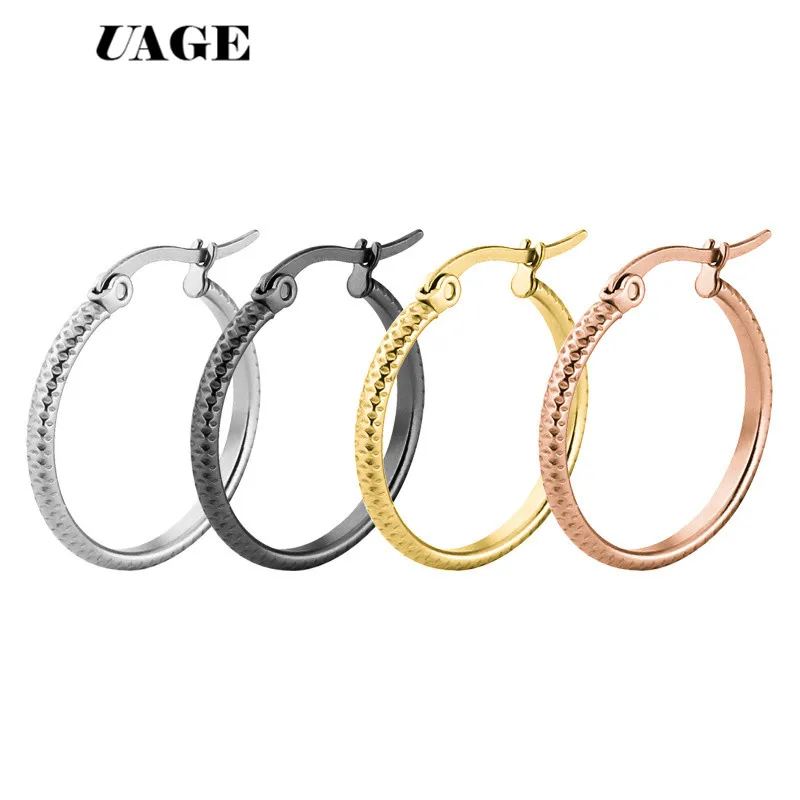 

UAGE 15-30mm diameter small cute ear ring Stainless steel Smooth for wear Special offer free shipping