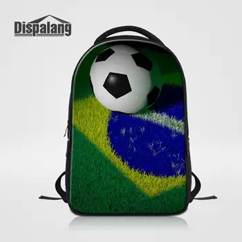 

New National Flag Soccers Pattern Men Laptop Rucksack Travel Backpack Large Capacity Bagpack College Student School Shoulder Bag