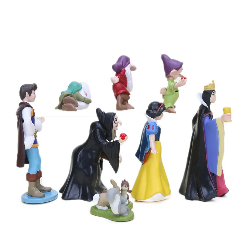 8 шт./компл. 3-6 см Фигурки принцесс Диснея Белоснежка семь гномов ПВХ фигурка Playset модель куклы для детей