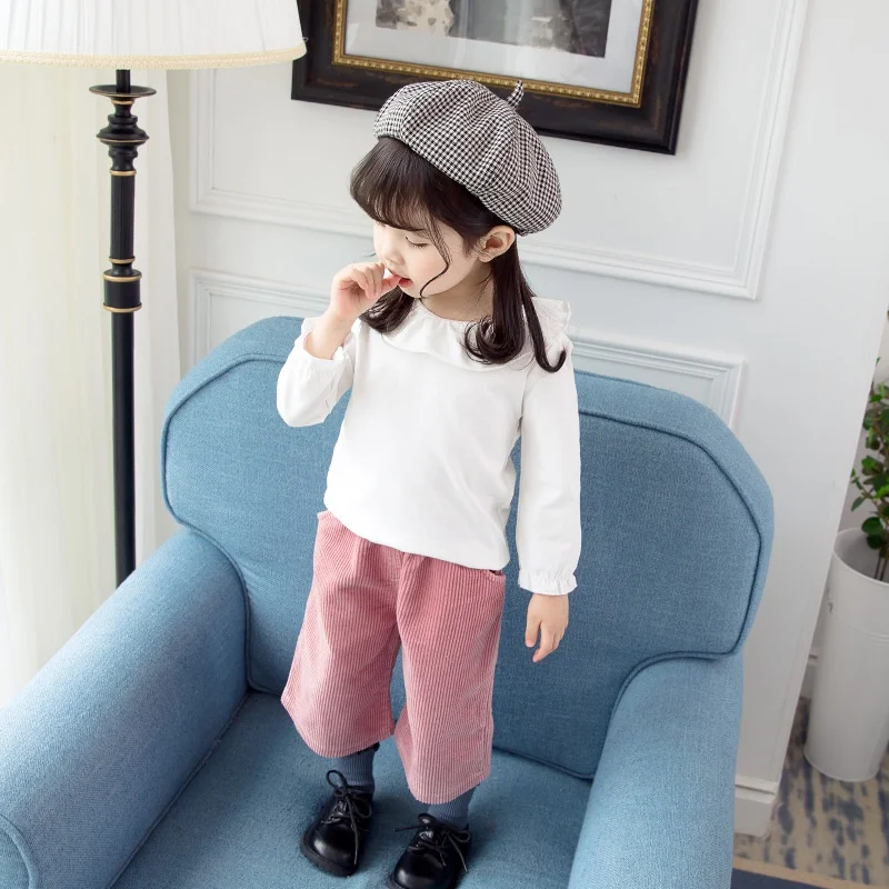 Baby Girl Clothes 3pcs 0-3T Toddler Children Pants Cotton Long Sleeve T-shirt Round Collar Vest Soft Three-piece Set