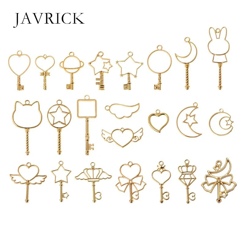 

5Pcs Cabochon Base Setting Key Frame Pendant Bezel Setting DIY UV Resin Charms DIY Pendant Accessories Jewelry Making Tool