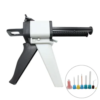 

Universal Fitting Dental Impression Mixing Silicone Rubber Tray Dispenser Gun Dispensing Caulking 1:1 /1:2 50ml Dental Lab Tools