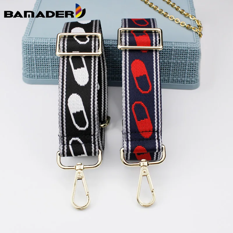 

Canvas Bag Strap Adjustable Embroidered Belts Straps Woman Colored Bag Straps for Crossbody Messenger Shoulder Bag Accessories
