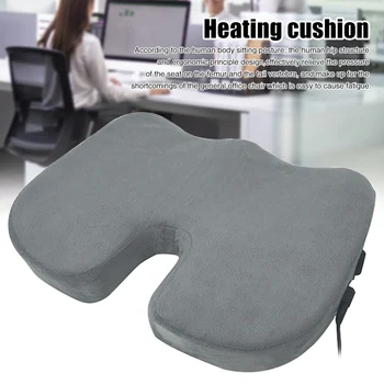 

Seat Cushion Home Office Zipper Closer Heating Pad Wheelchair For Chair Electric Back Pain Coccyx Relieve Fatigue Memory Foam