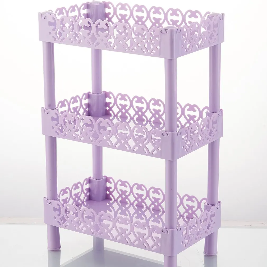 3 Tier Plastic Suction Cup Bathroom Kitchen Accessories Corner Storage Rack Square Organizer Shower Shelf Holder Stands