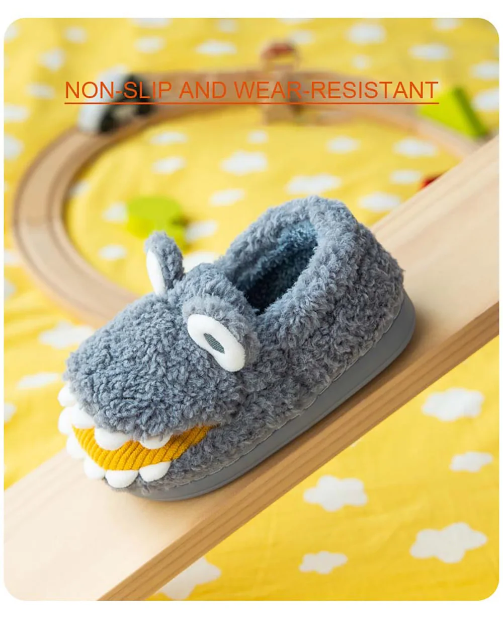 girls shoes Baby Autumn Winter Home Slippers Boys Girls Child Funny Crocodile Mouth Anti Skid Warm Plush Kids Indoor Floor Shoes Pantuflas children's shoes for sale