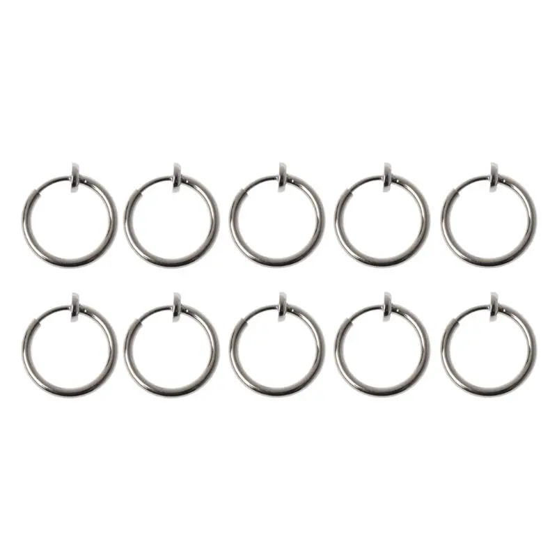 10 шт Серебряные серьги-кольца без отверстия для ушей DIY клипсы для изготовления ювелирных изделий