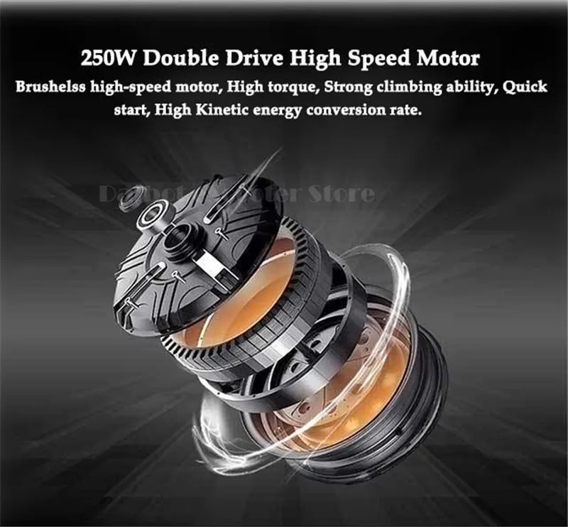 Daibot Electric Elderly Scooter 4 Wheels Electric Scooters 10 Inch 500W Foldable Electric Scooter For Disabled BlueBlackRed (42)