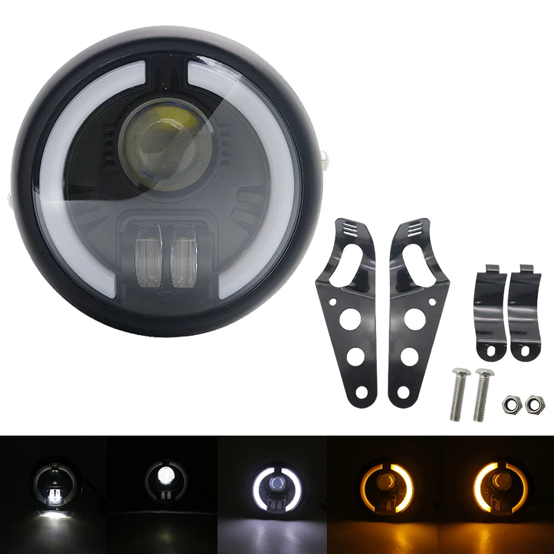 Cafe Racer Motorcycle Led Headlight  6.5 Inch Motorcycle Headlight - Motorcycle  Cafe - Aliexpress