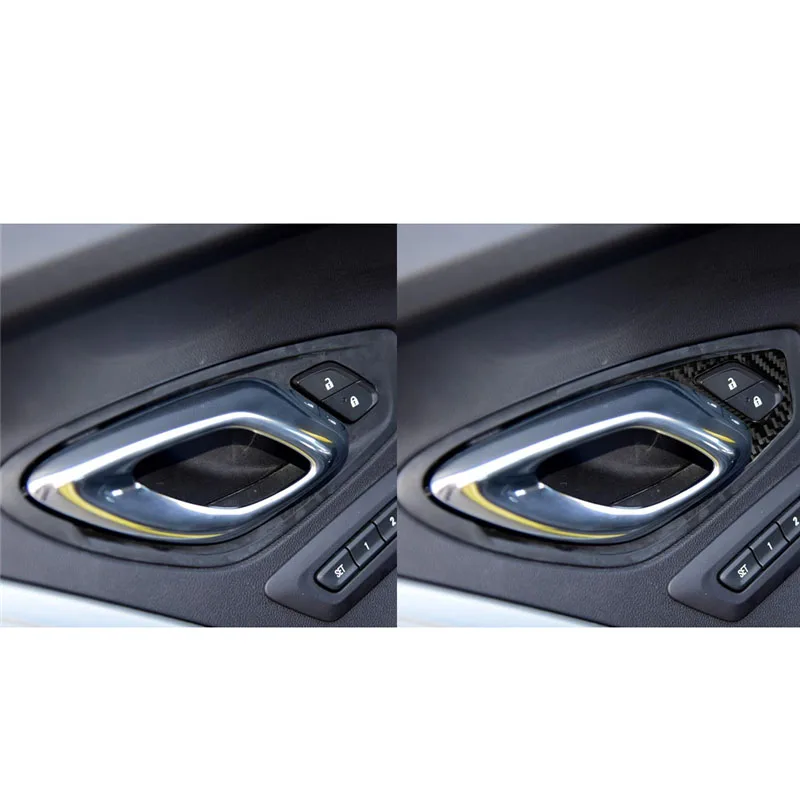 2 Pcs For Chevrolet Camaro 2017- 2019 Vehicle Interior Door Lock Switch Panel Trim Car Styling Carbon Fiber Sticker | Автомобили и
