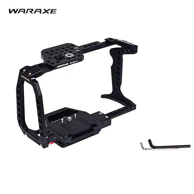 WARAXE BMPCC 4k реечная оснастка корзины w QR Системы n холодным башмаком с ручкой сверху рукоятка с пружинным зажимом 15 мм Камера чехол для blackmagic Design pk Tilta