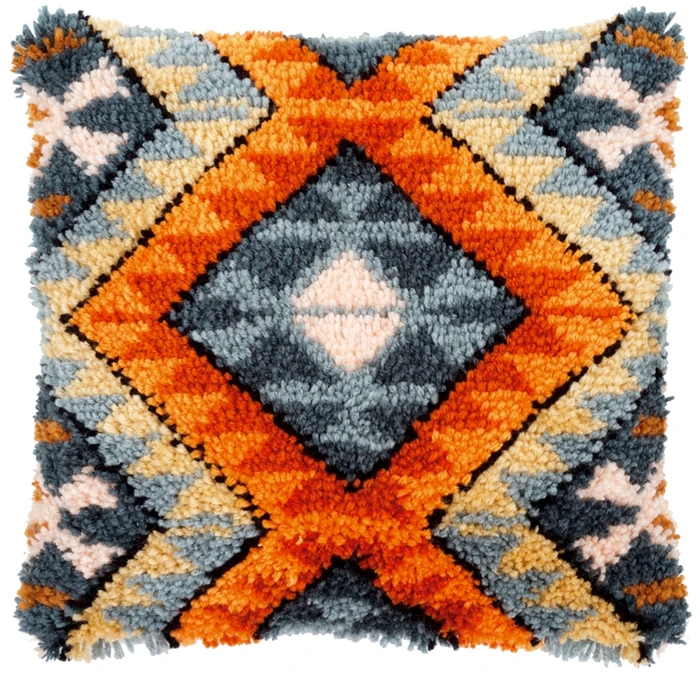 Stripes Series DIY Segment Embroidery Materials Package Latch Hook Pillow Kits Coarse Wool Cross Stitch Supplies klink haak