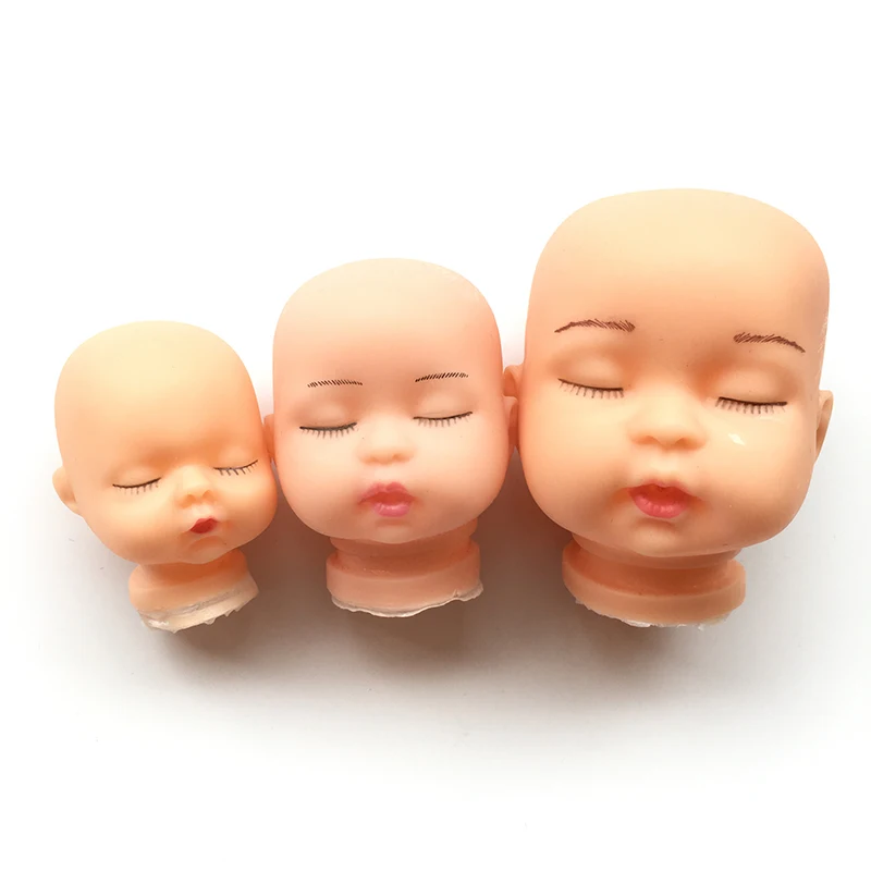 

4/5/6cm Height Baby Doll Head for Sleeping Baby Accessories Artist Hand Painting Doll Body Part DIY Replacement Keychain Mini High Quality Dolls Head
