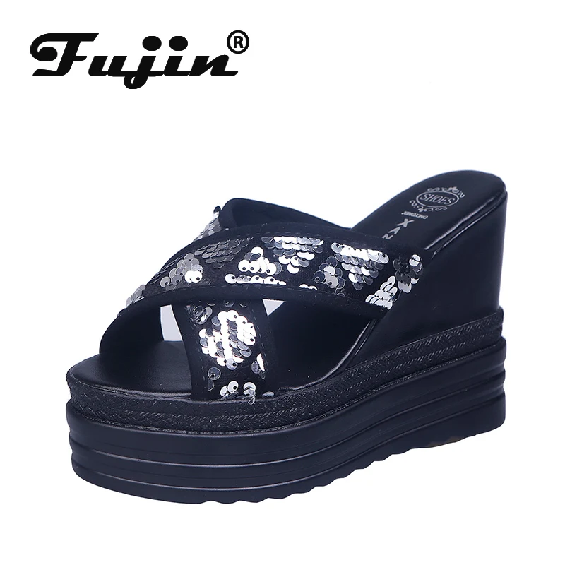 

Fujin Women Slipper Woman Shoes Ladies Fashion Breathable Wedges Shoes Female Casual Slingbacks Sandals Comfortable Platform