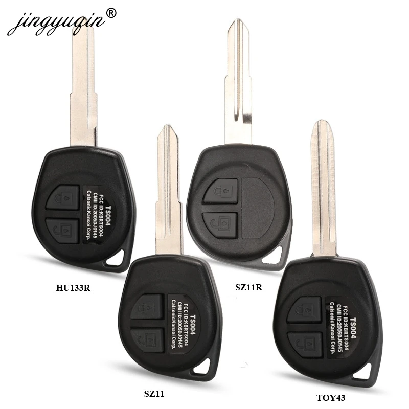 Чехол для ключа с 2 кнопками jingyuqin + кнопка Suzuki Grand Vitara Igins Alto SX4 Agila Fob Shell HU133R TOY43 SZ11R