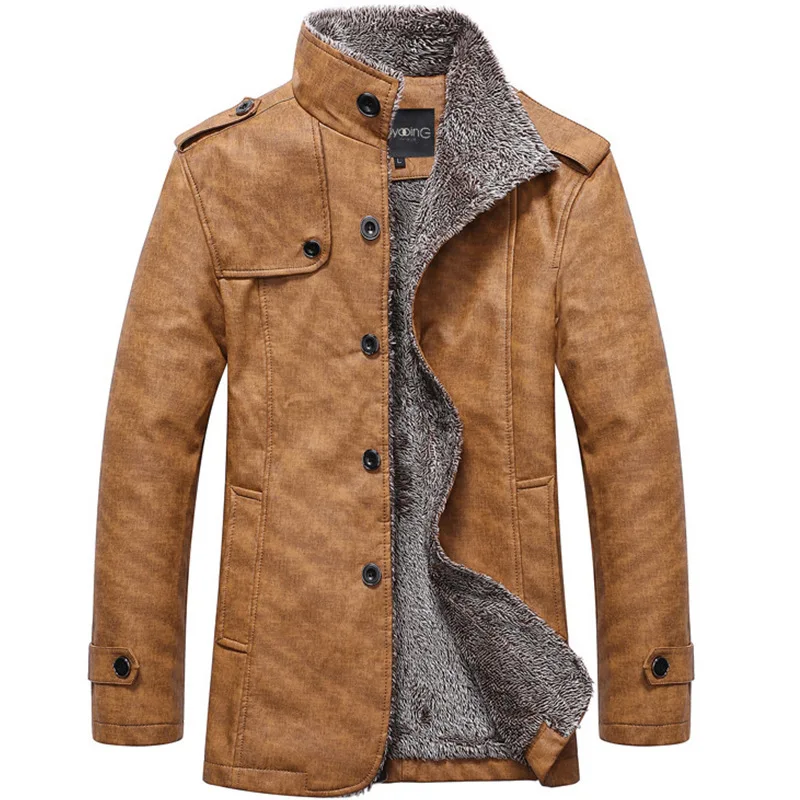 Осень Зима чистый цвет плюс бархат мужские куртки с длинными рукавами модные деловые повседневные мужские тонкие элегантные пальто plusm-8xl JK007