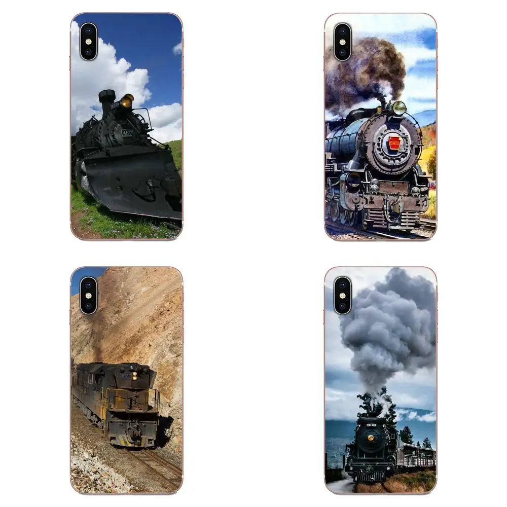 Scenic Black Railroad Train Transparent Soft Shell For Galaxy Grand A3 A5 A7 A8 A9 A9S On5 On7 Plus Pro Star 2015 2016 2017 2018 | Мобильные