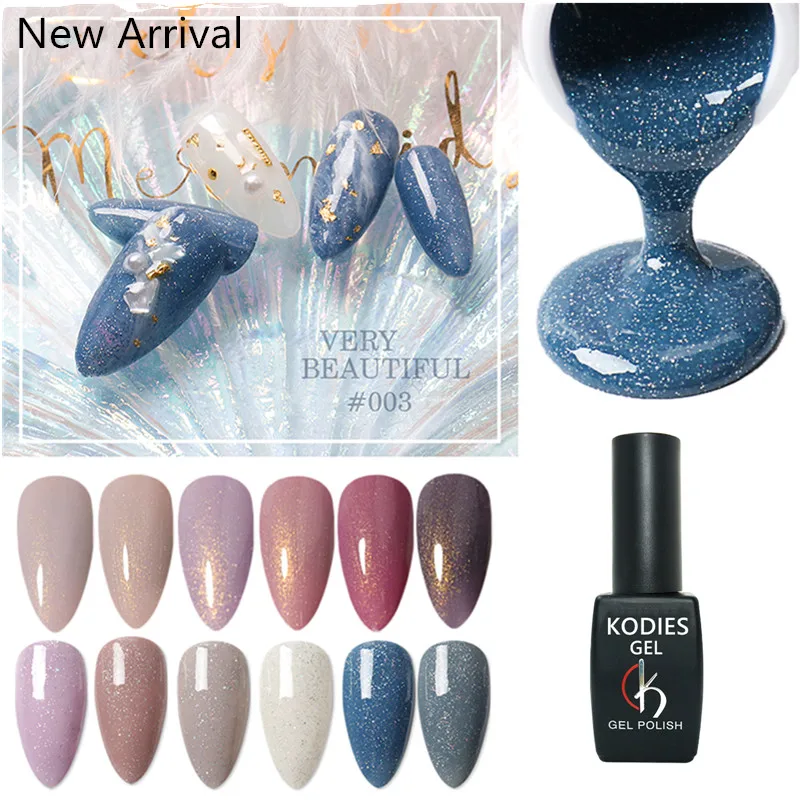 

KODIES GEL Glitter Gel Nail Polish Super Shine Vernis Semi permanent UV Gel Varnish 8ML Quick Sand Color Gelpolish Set for Nails
