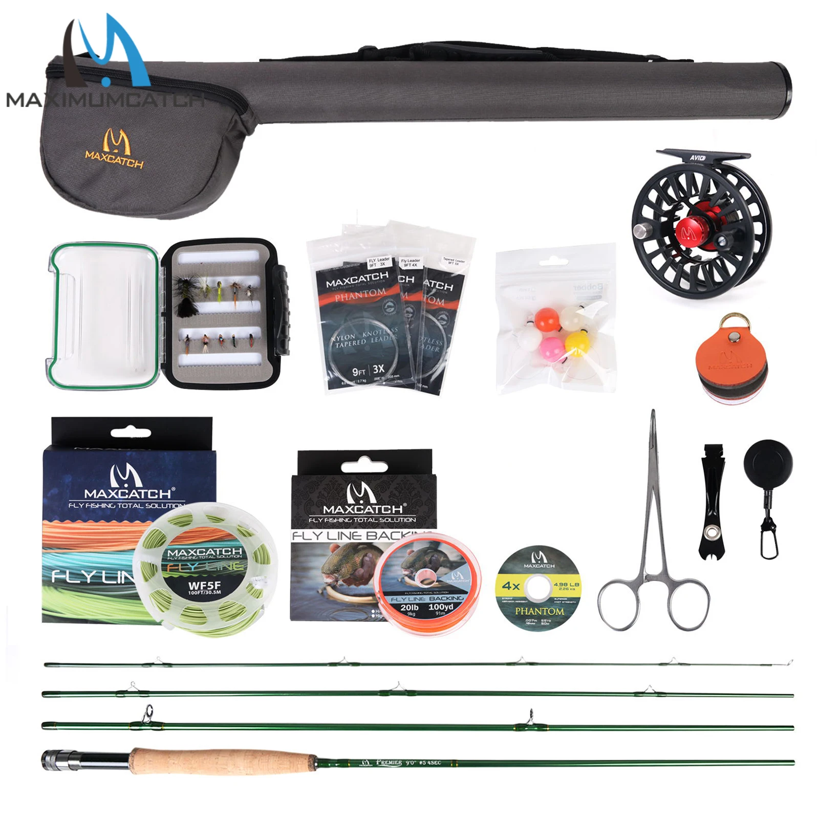 Maxcatch Premier Fly Fishing Rod Combo and Fly Reel Kit