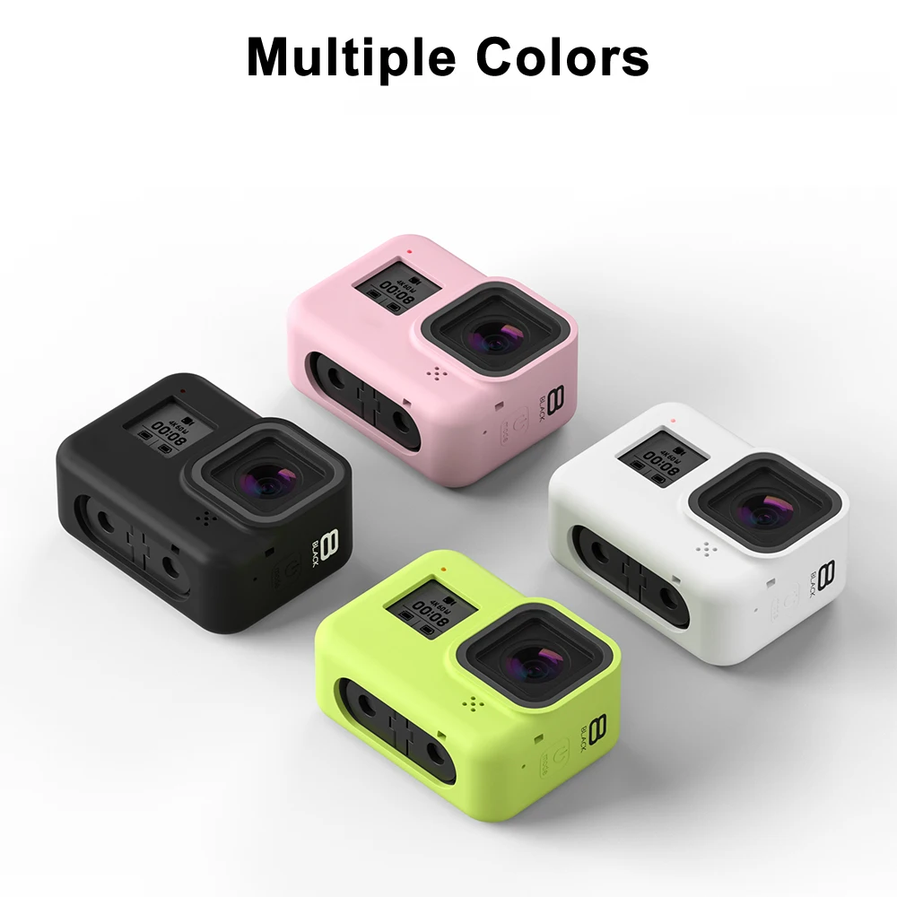 Силиконовый чехол для GoPro Hero 8, защитный силиконовый чехол, чехол для GoPro Hero 8, черный, аксессуары для экшн-камеры