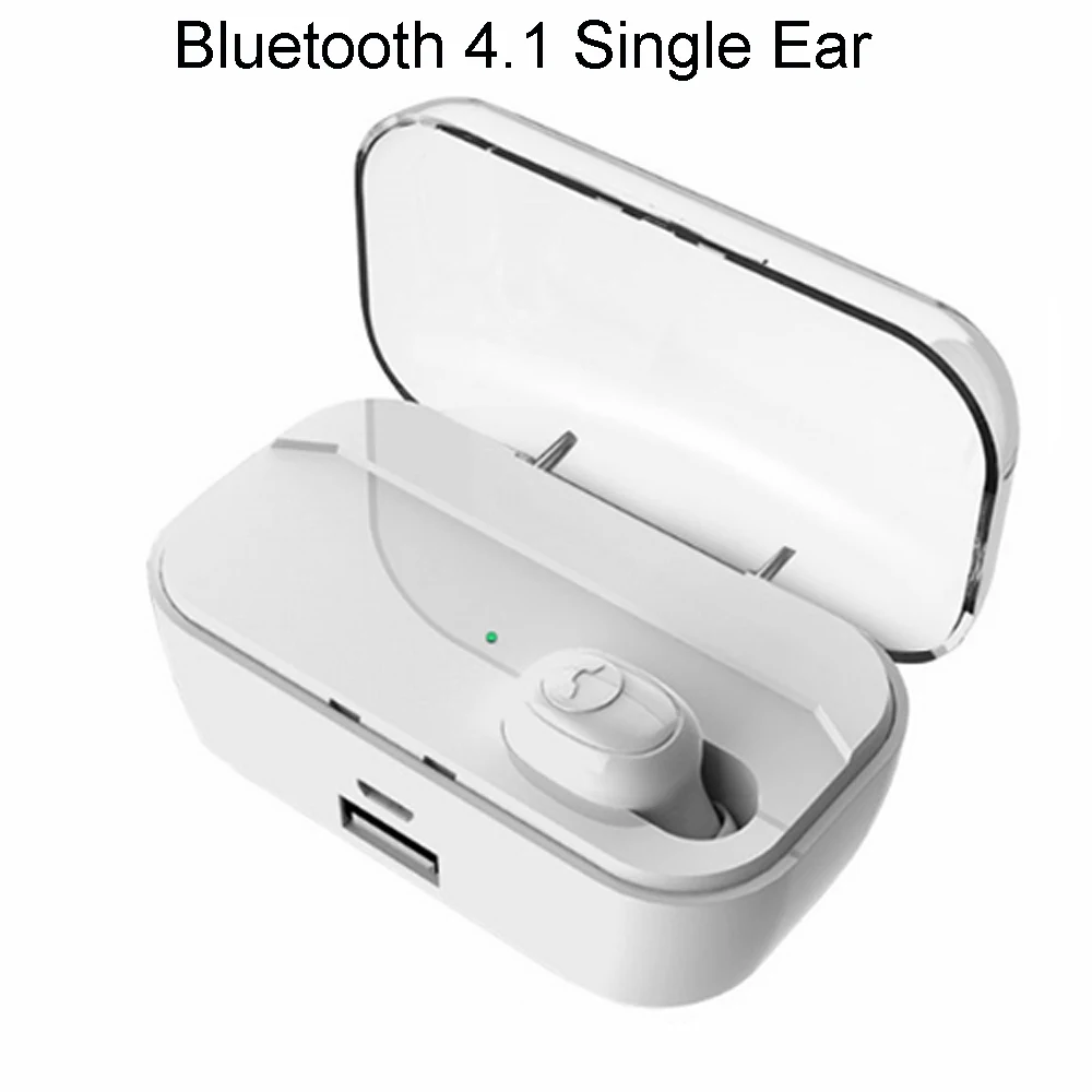 G6S Bluetooth 5,0, беспроводные наушники TWS, наушники-вкладыши, свободные руки, мини спортивные стерео басовые наушники с микрофоном, гарнитура, внешний аккумулятор - Цвет: G6s white single
