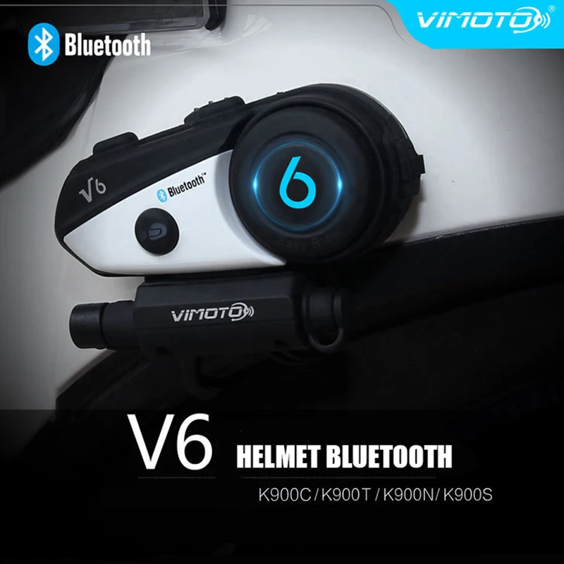 

Headset Interphone Easy Rider V6 Bluetooth Intercom Motorcycle Helmet Interphone Headset Waterproof Wireless Bluetooth Moto