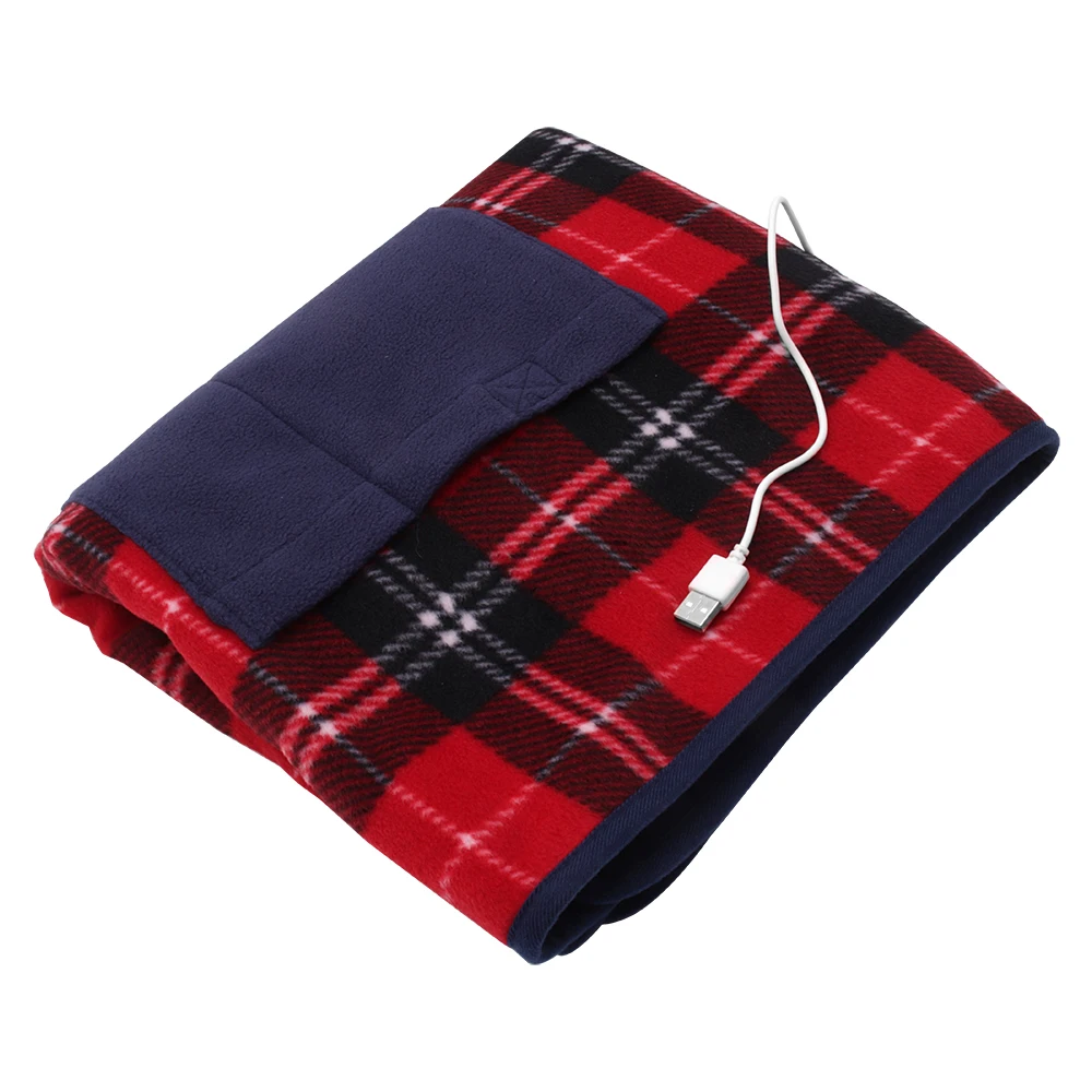 Electric Heating Blanket USB 5V Safety 88x65cm Portable Winter Warming Heated Carpet for Car Home Office Removable Washing