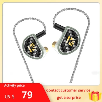

KBEAR Diamond Diamond-Like Carbon (DLC) Coated PET Dynamic Driver In Ear Earphone Earbud Headset With CNC Metal Shell 2PIN Cable