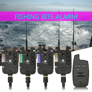

Lixada Wireless Fishing Bite Alarms Set Digital Fishing Alarm Kit LED Alarm Indicator Alert Bell Receiver Swinger Zippered Box