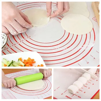

Red Silicone Tumbling Cutting Mat Baking Mat Pastry Board Cake Kneading Dough Mat Pastry