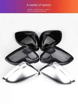 

car for 181920 Audi A4L/A5 Rearview Mirror Cover Modification Replacement Tremella Black Ear Rear View Mirror Shell Protective