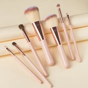 

7Pcs/Set Women Nylon Makeup Brushes Set Face Cosmetic Beauty Eye Shadow Lip Foundation Blush Brushes Make Up Brush Tool