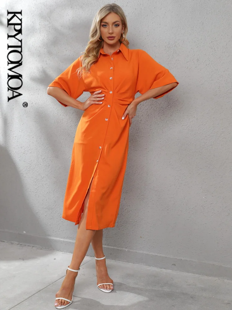 Kpytomoa Women Chic Fashion Button-up 