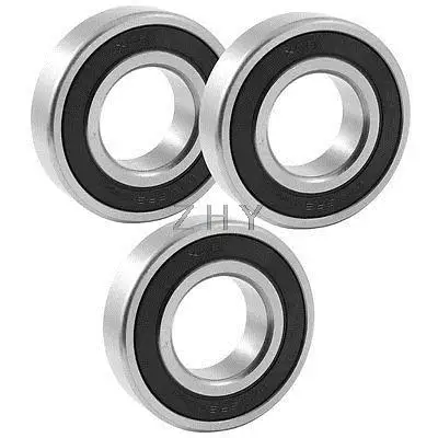 

6206RS 30mm Inner 62mm Outer Dia Single Row Deep Groove Ball Bearing 3 Pcs